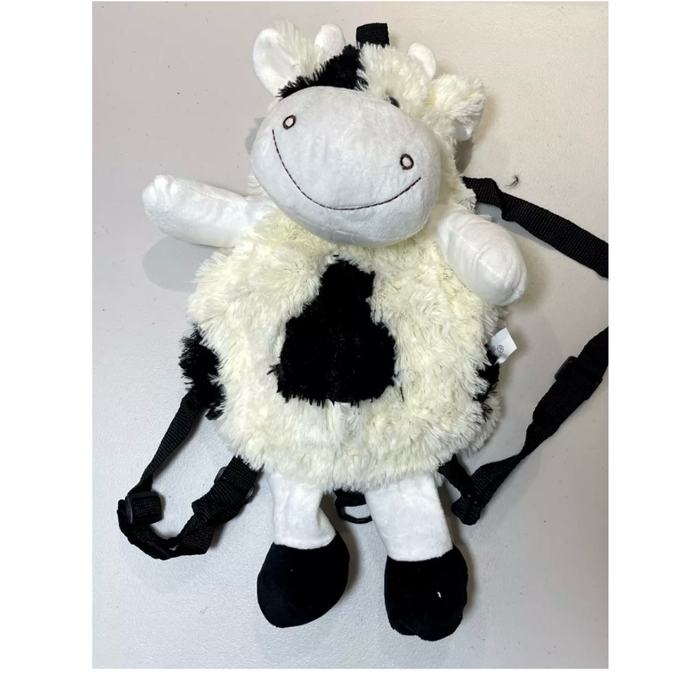 COPY - Kids cow animal plush soft backpack with detachable leash